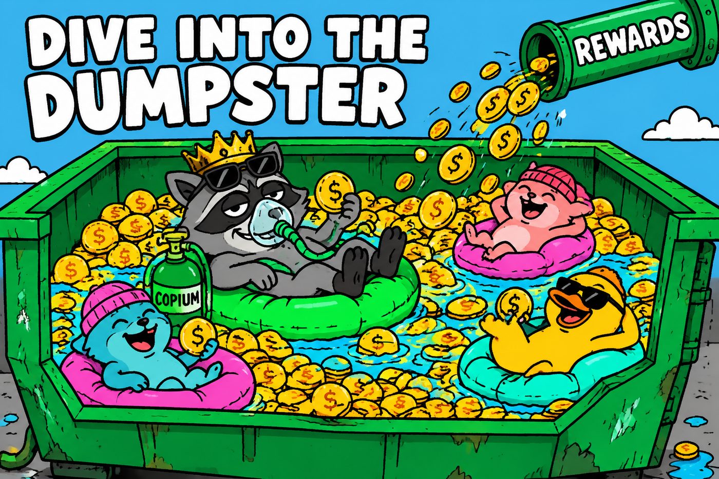 Stakers soaking in The Dumpster