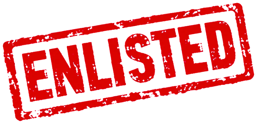ENLISTED stamp