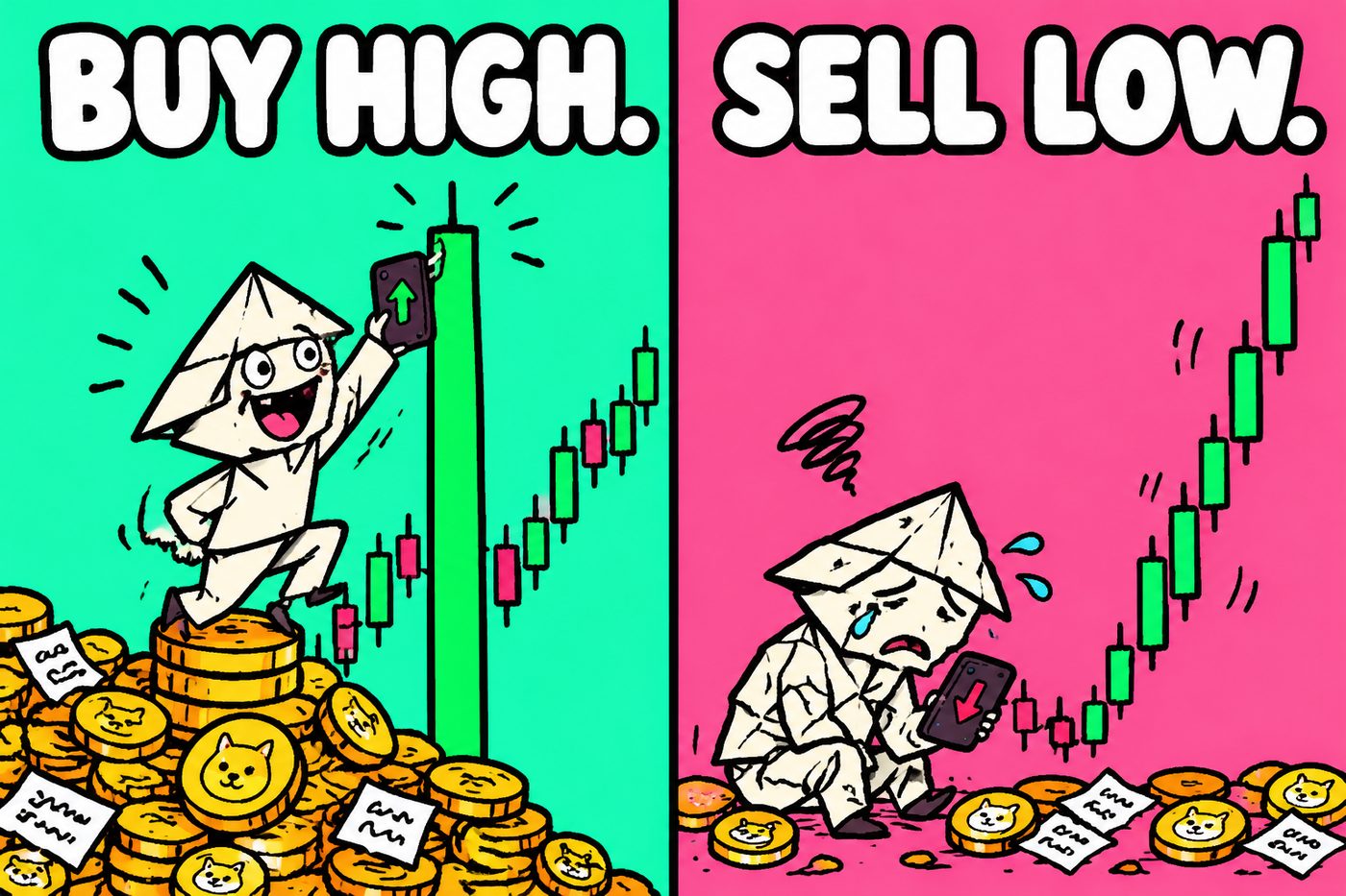 Buy high, sell low